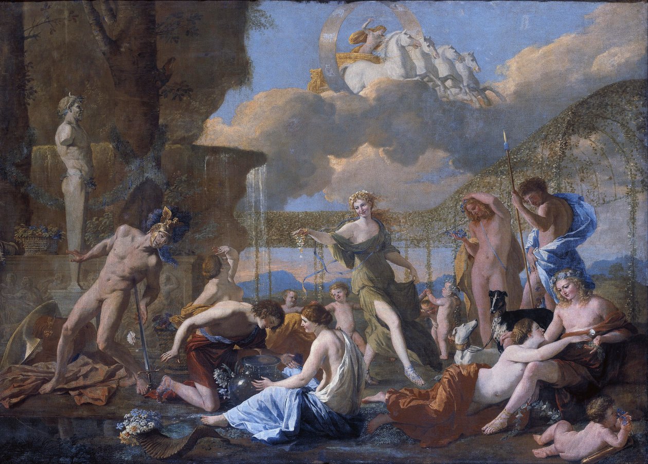 Het rijk van Flora door Nicolas Poussin