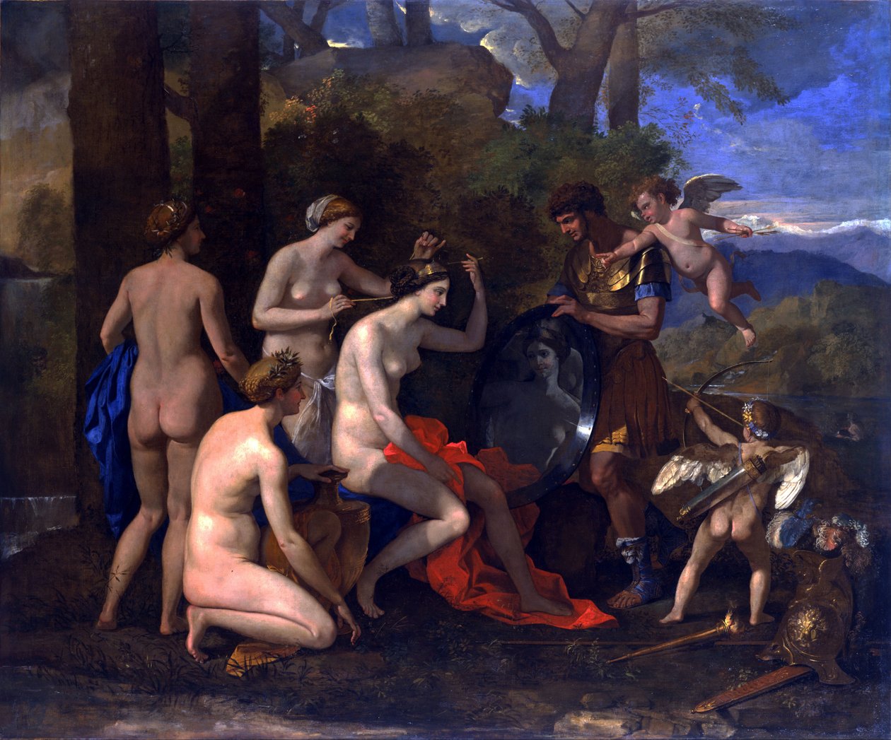 Venus en Mars door Nicolas Poussin