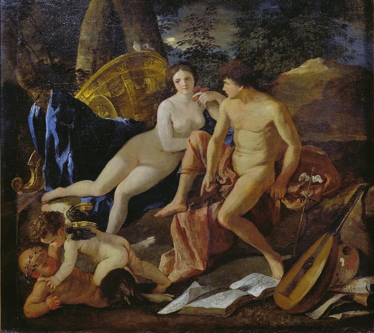 Venus en Mercurius door Nicolas Poussin