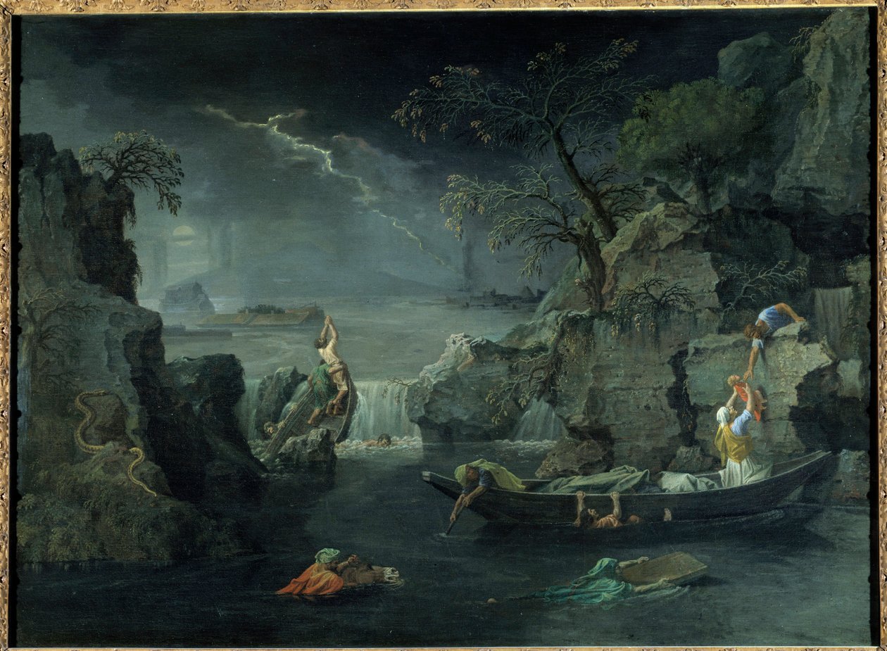 Winter of zondvloed door Nicolas Poussin