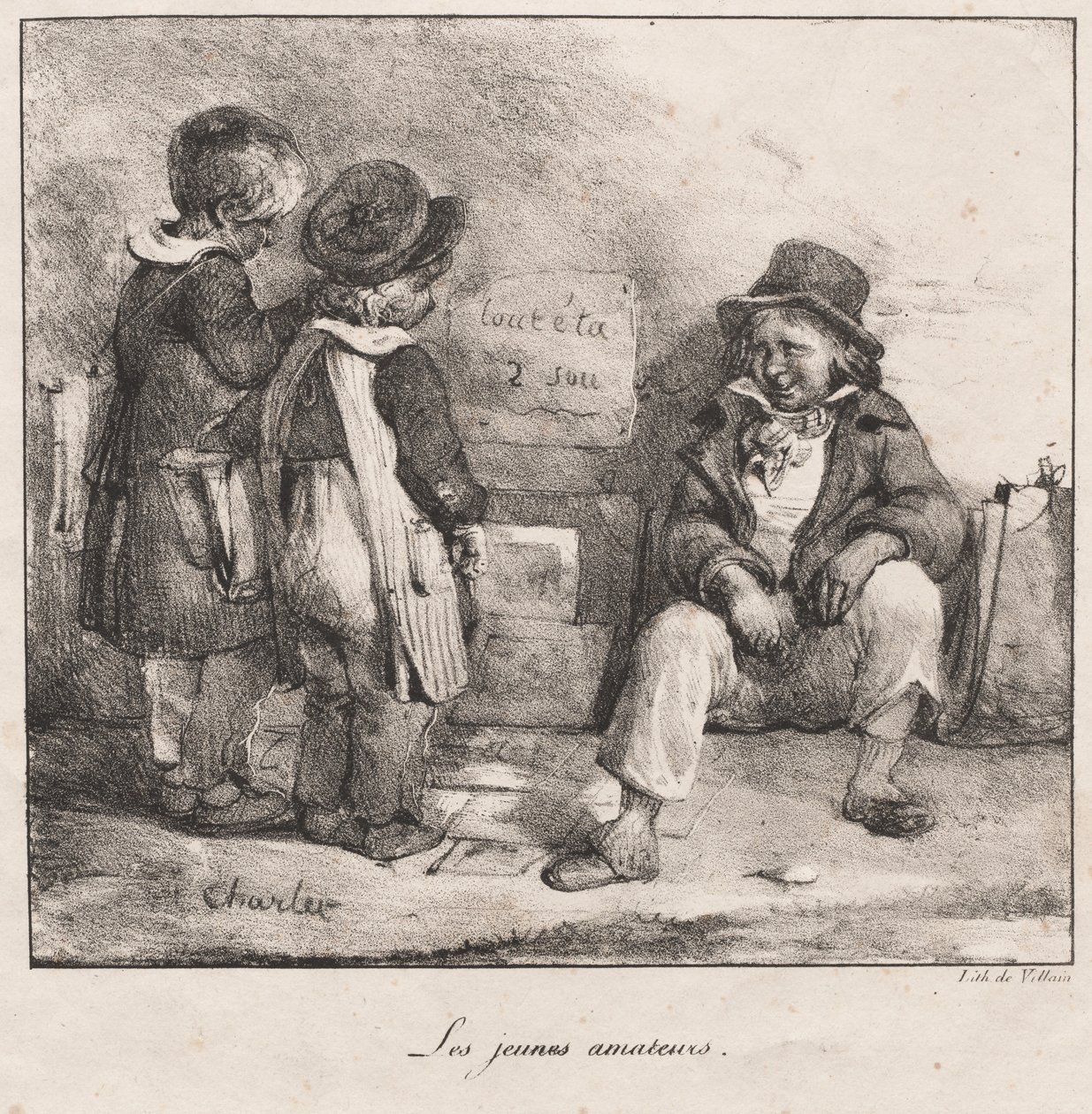 Schetsboek voor het gebruik van kleine kinderen: De jonge amateurs, 1822 door Nicolas Toussaint Charlet
