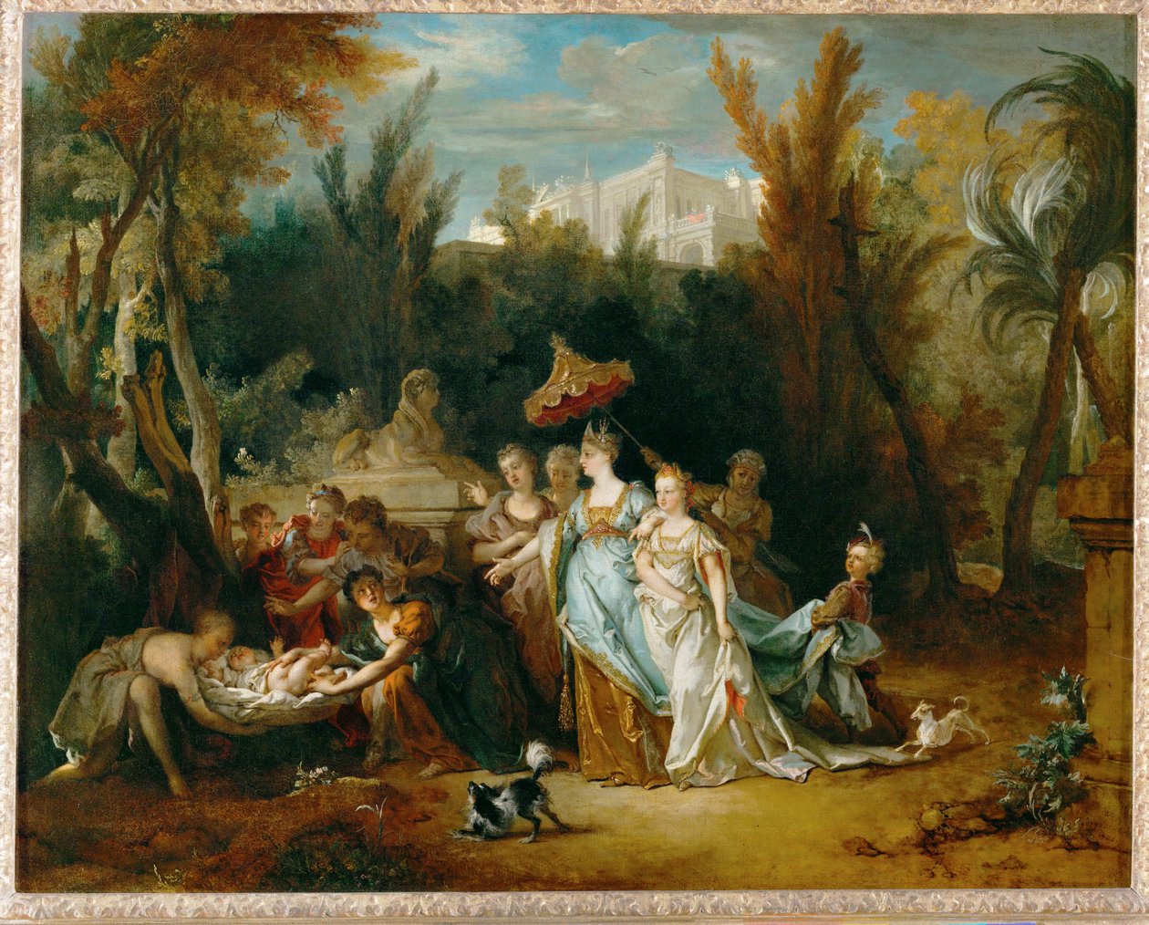 Moise sauve des eaux - Mozes gered van de biezen ... door Nicolas de (workshop) Largilliere