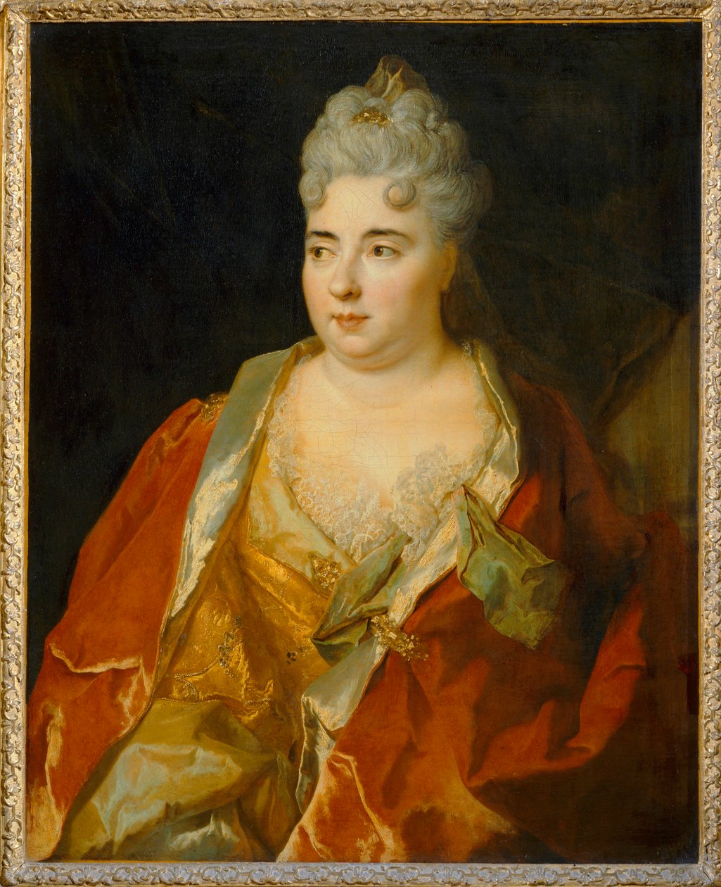Portret van een dame, naar verluidt Marie-Anne Mancini, hertogin van Bouillon ... door Nicolas de Largillière