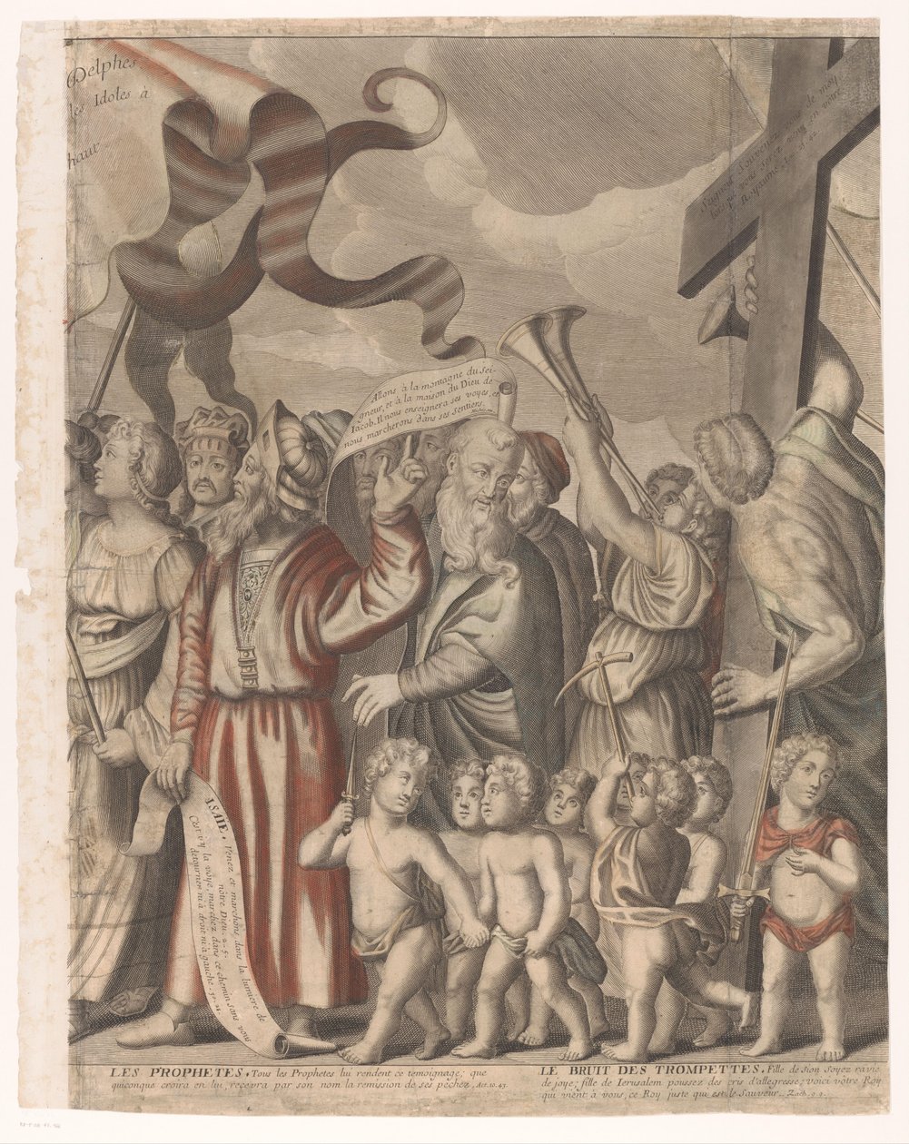 Triomftocht van Christus met figuren uit het Oude en Nieuwe Testament (vierde deel) door Nicolas de Larmessin (I)