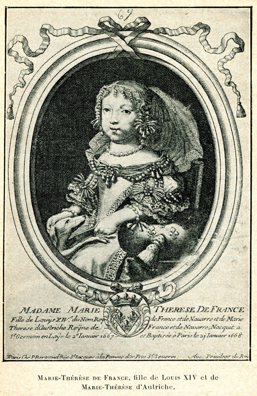 Cabanès, Prinsenopvoeding007 Marie-Thérèse van Frankrijk als kind door Nicolas de Larmessin