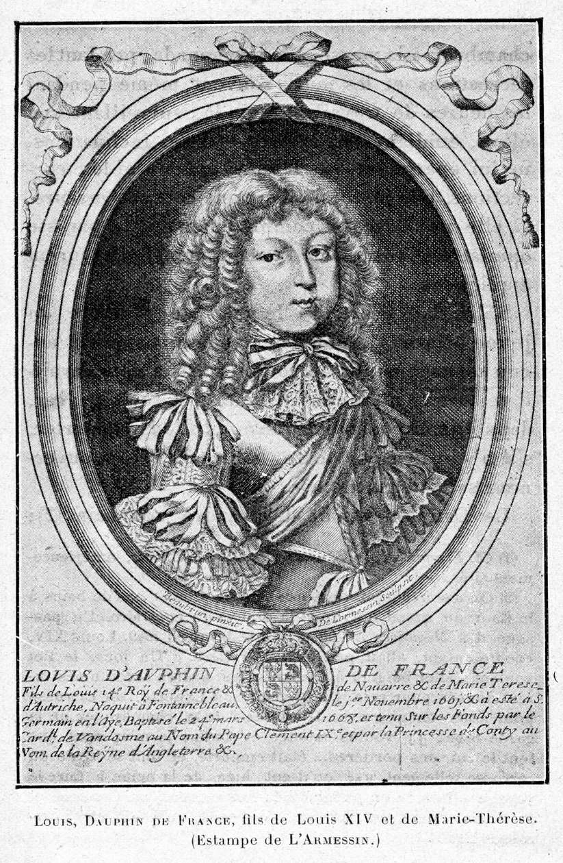 Cabanès, Prinsenopleiding012 Lodewijk, kroonprins van Frankrijk, zoon van Lodewijk XIV en Marie-Thérèse door Nicolas de Larmessin