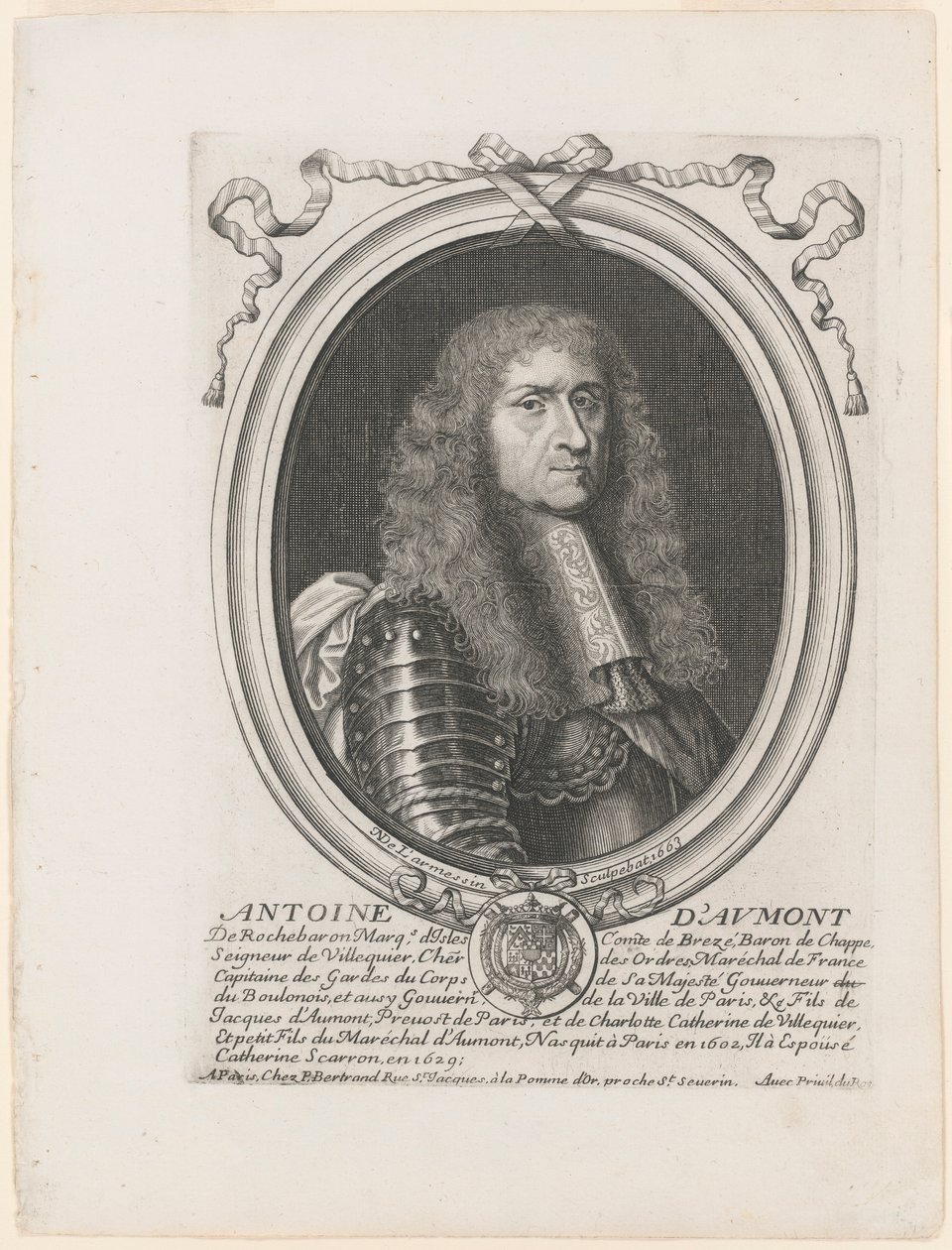 Portret van Antoine d door Nicolas de Larmessin