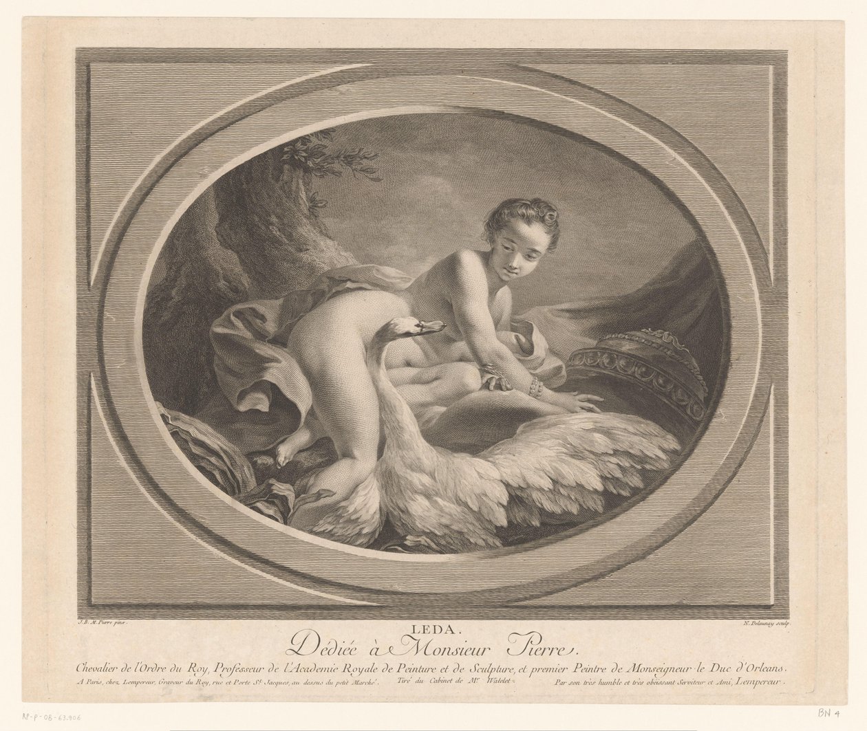 Leda en de zwaan door Nicolas de Launay (goudsmid)