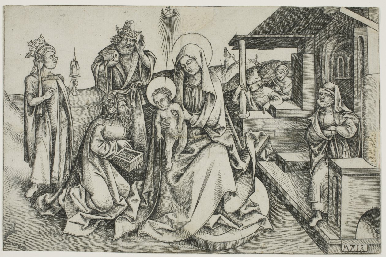 Aanbidding der wijzen door Nicolaus Alexander Mair von Landshut