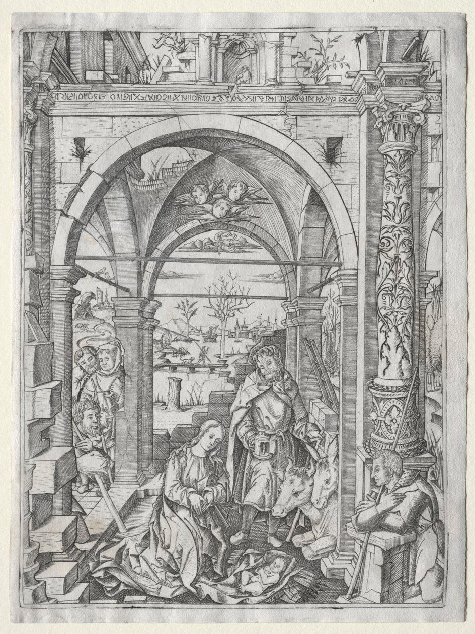Aanbidding van de herders door Nicoletto da Modena