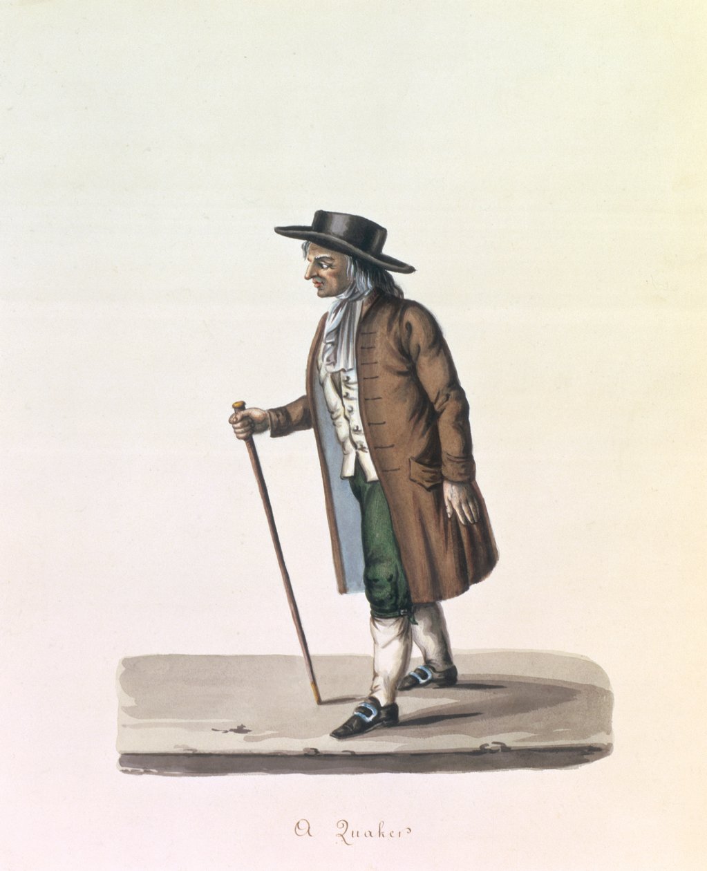 Een Quaker, ca. 1840 door Nicolino Calyo