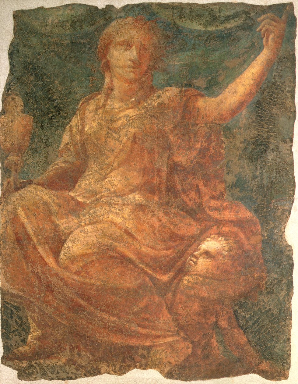 Allegorische figuur van een deugd door Nicolo dell and Fontana, Alberto Abate