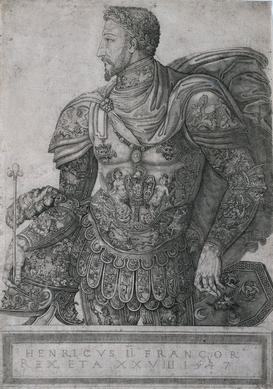 Henri II, Koning van Frankrijk, op 28-jarige leeftijd, 1547 door Nicolo della Casa