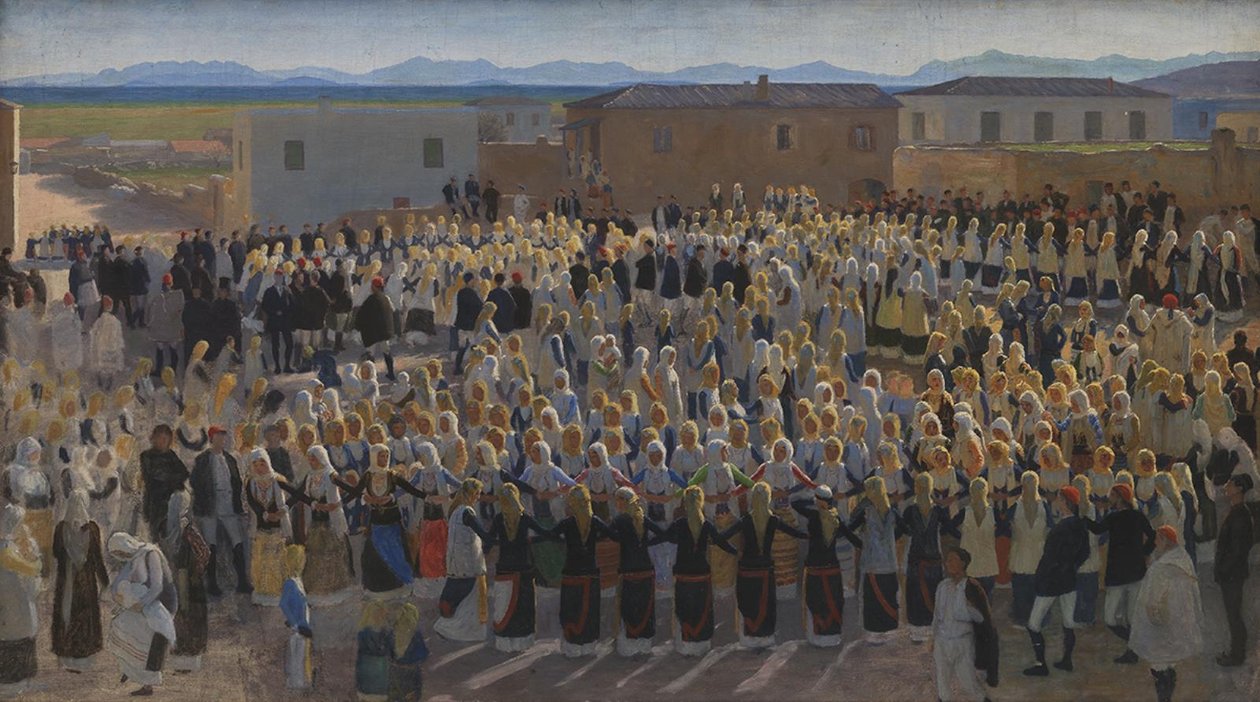 De vrouwen dansen in Megara door Niels Skovgaard