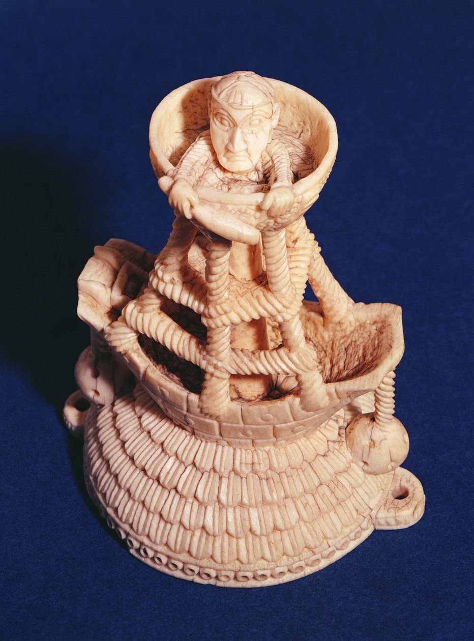 Bovenkant van zoutvat door de Meester van het Heraldische Schip, Nigeria, Bini-Portugees, ca.1525-1600 door Nigerian