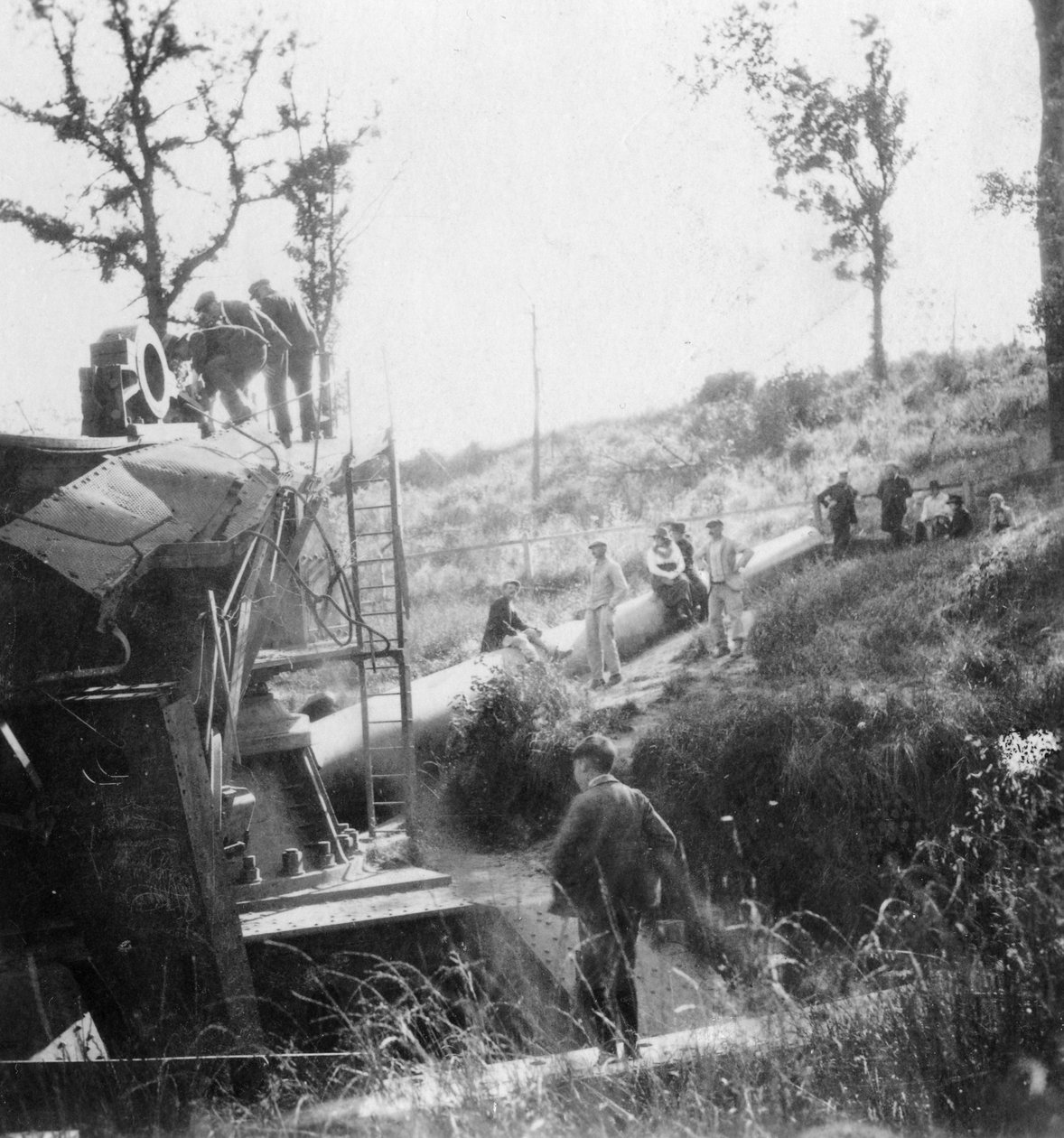 Grote Bertha, het Duitse kanon dat Parijs bombardeerde, Eerste Wereldoorlog, ca. 1918 door Nightingale and Co
