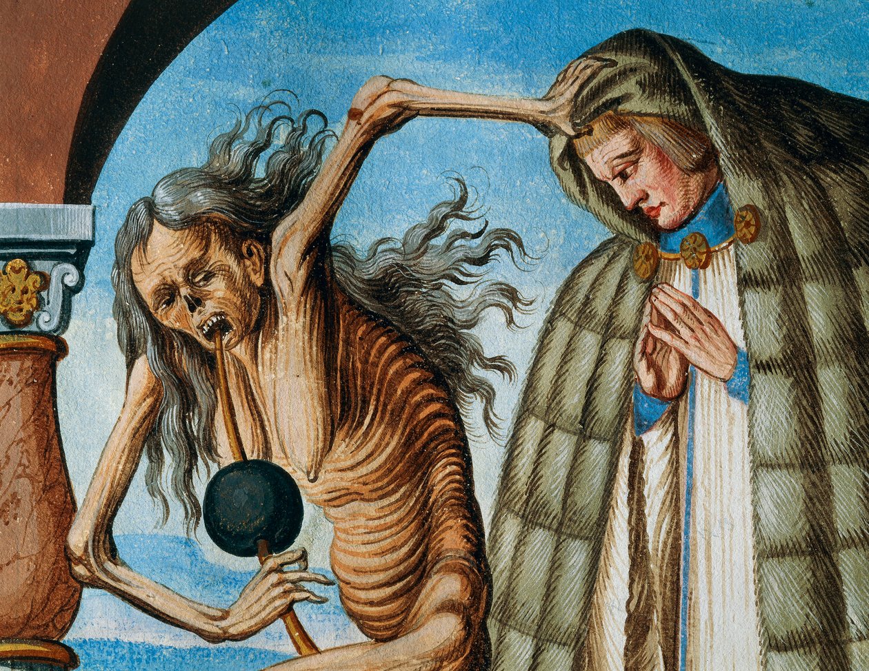 Dood met de kanunnik (detail) door Niklaus Manuel