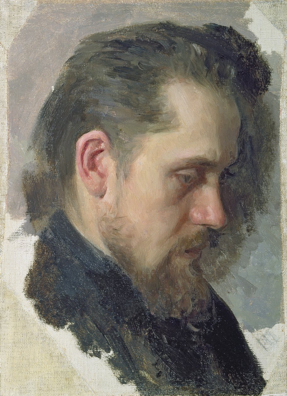 Portret van de auteur Nikolay Pomyalovsky door Nikolai Vasilievich Nevrev