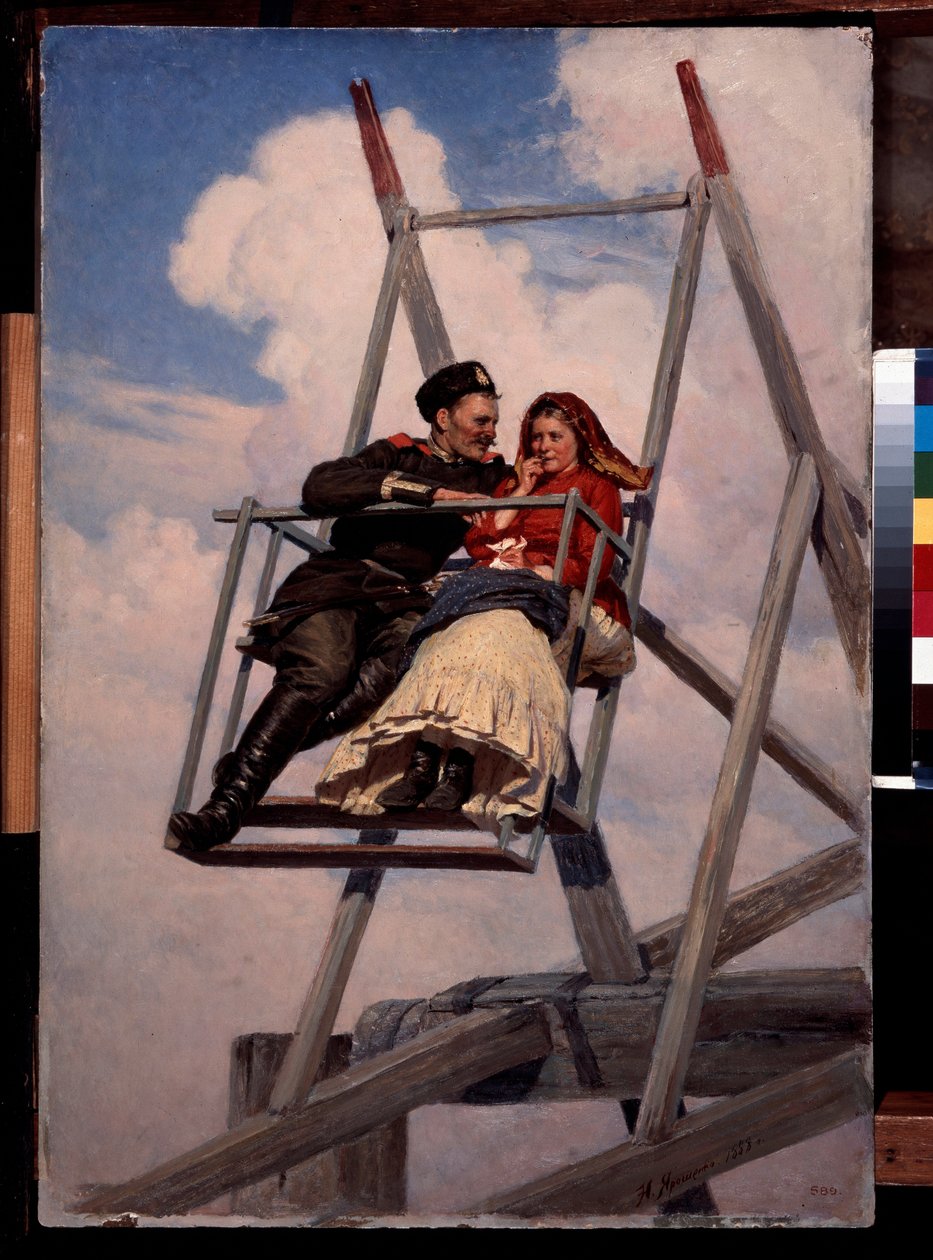 Op de schommel door Nikolai Aleksandrovich Yaroshenko