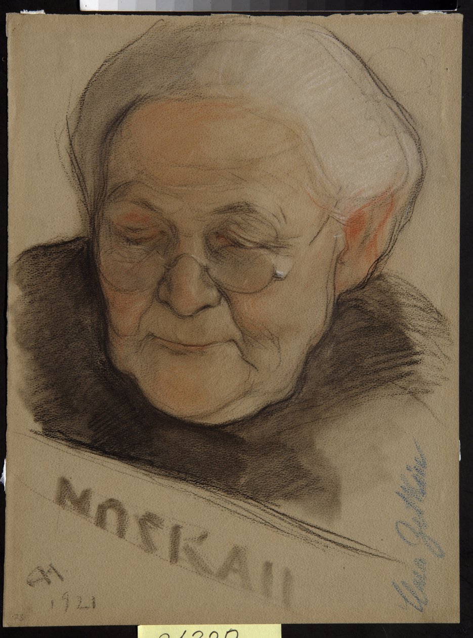 Portret van Clara Zetkin door Nikolai Andreevich Andreev