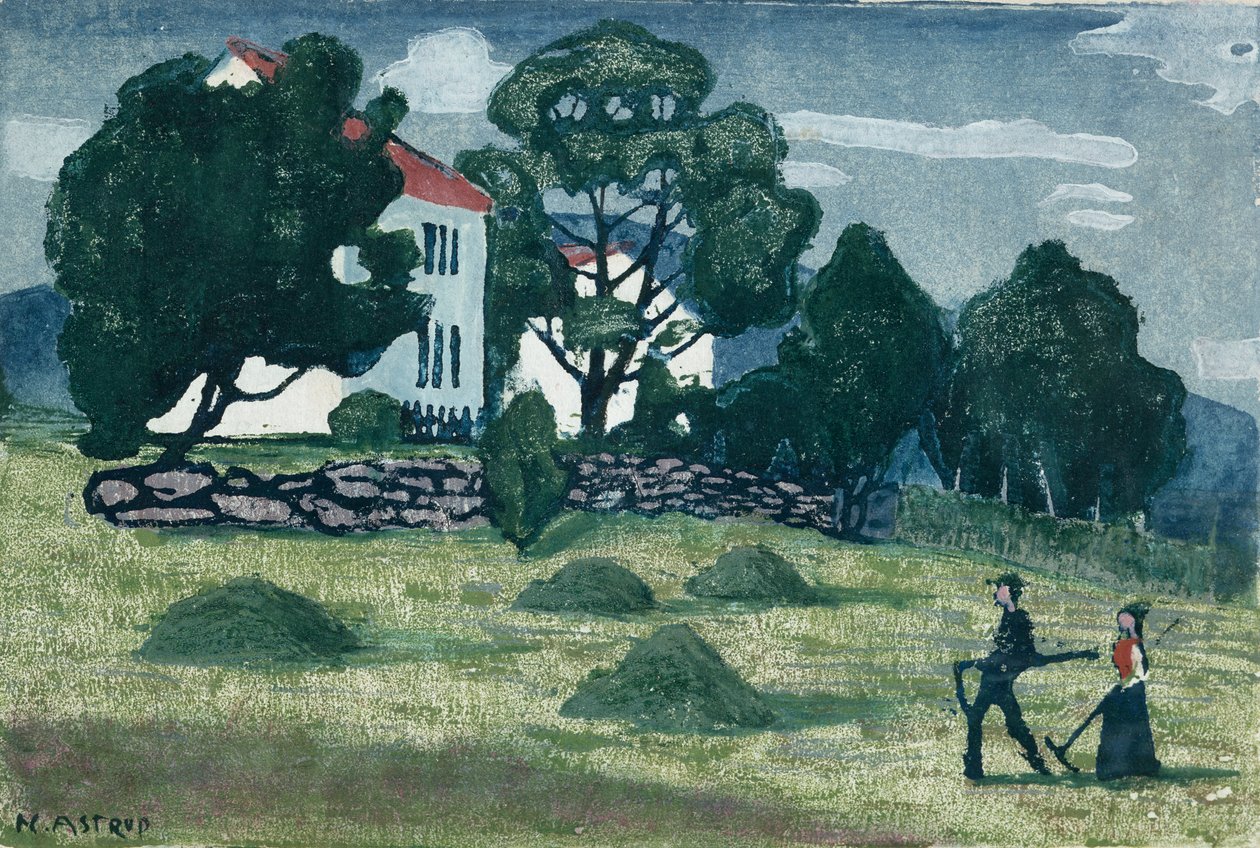Thuis van het werk door Nikolai Astrup