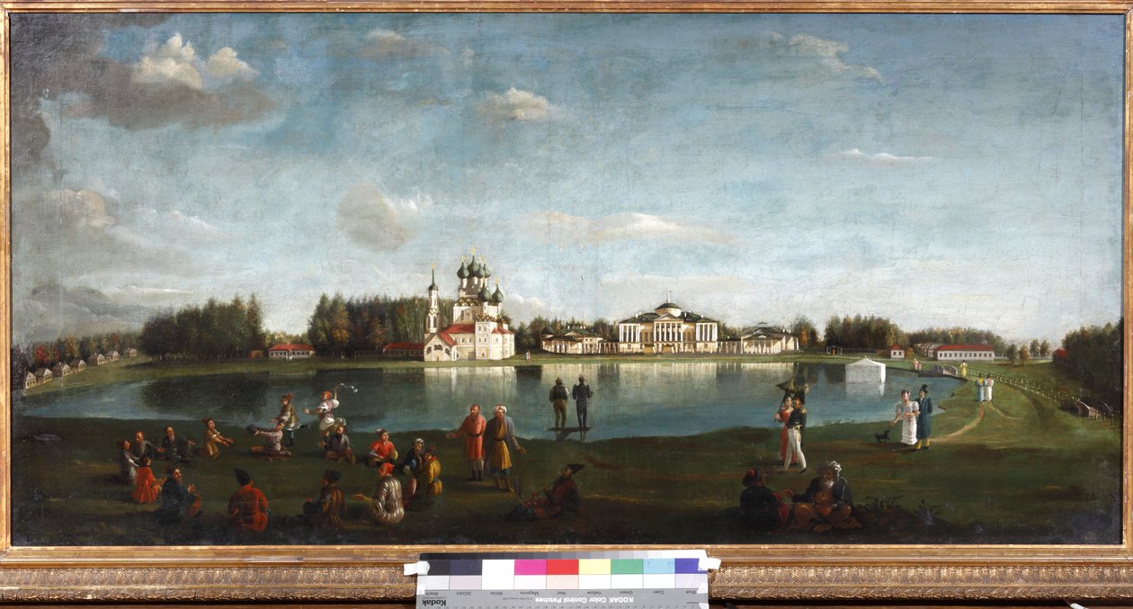 Uitzicht op het Ostankino-landgoed door Nikolai Ivanov Podklutchnikov