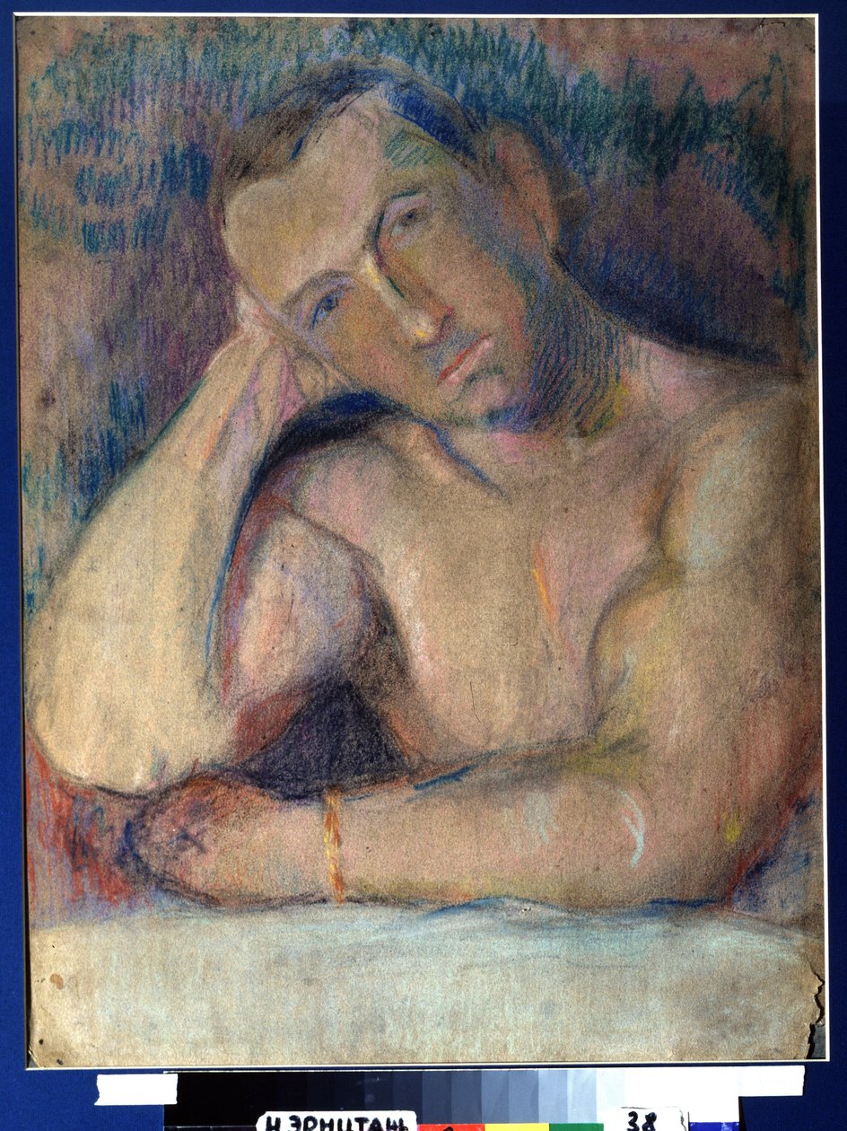 Portret van de dichter Benedikt Livchits door Nikolai Ivanovich Kulbin