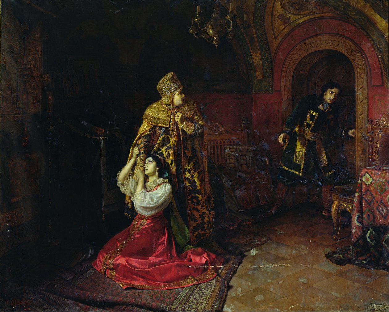 De laatste minuten van de familie Godunov door Nikolai Pavlovich Shakhovskoi