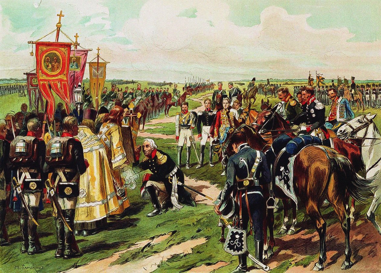 Marschall Mikhail Koetoezov voor de Slag bij Borodino, 1912 door Nikolai Semyonovich Samokish