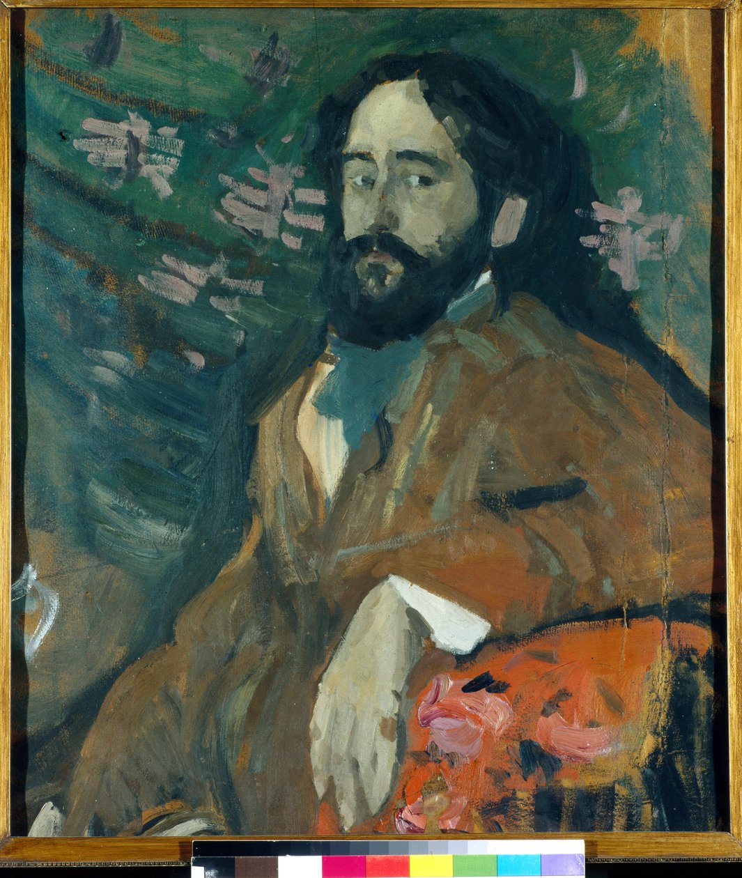 Portret van de schilder Nicolas Milioti (1874-1962) - Schilderij van Nikolai Nikolayevich Sapounov (1880-1912), olie op karton door Nikolaj Nikolaevic Sapunov