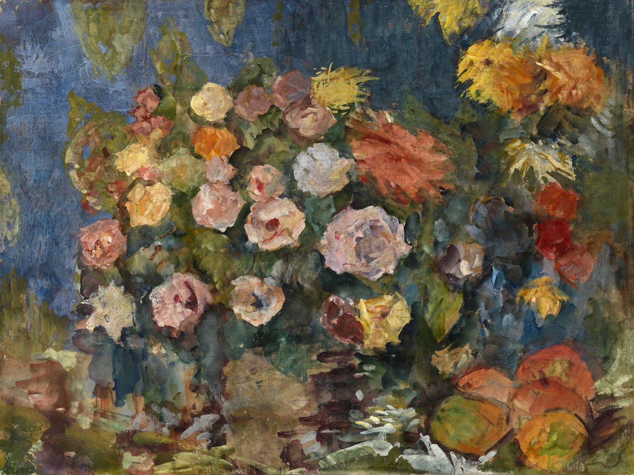 Stilleven met bloemen en fruit, 1907 door Nikolaj Nikolaevic Sapunov