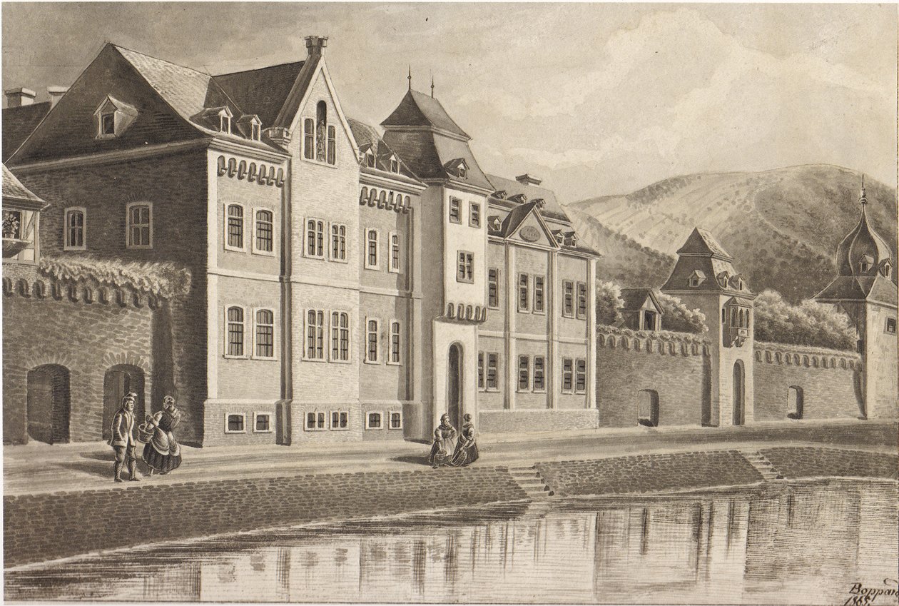 Weeshuis en ziekenhuis van de Heilige Geest in Boppard in 1865 door Nikolaus Schlad