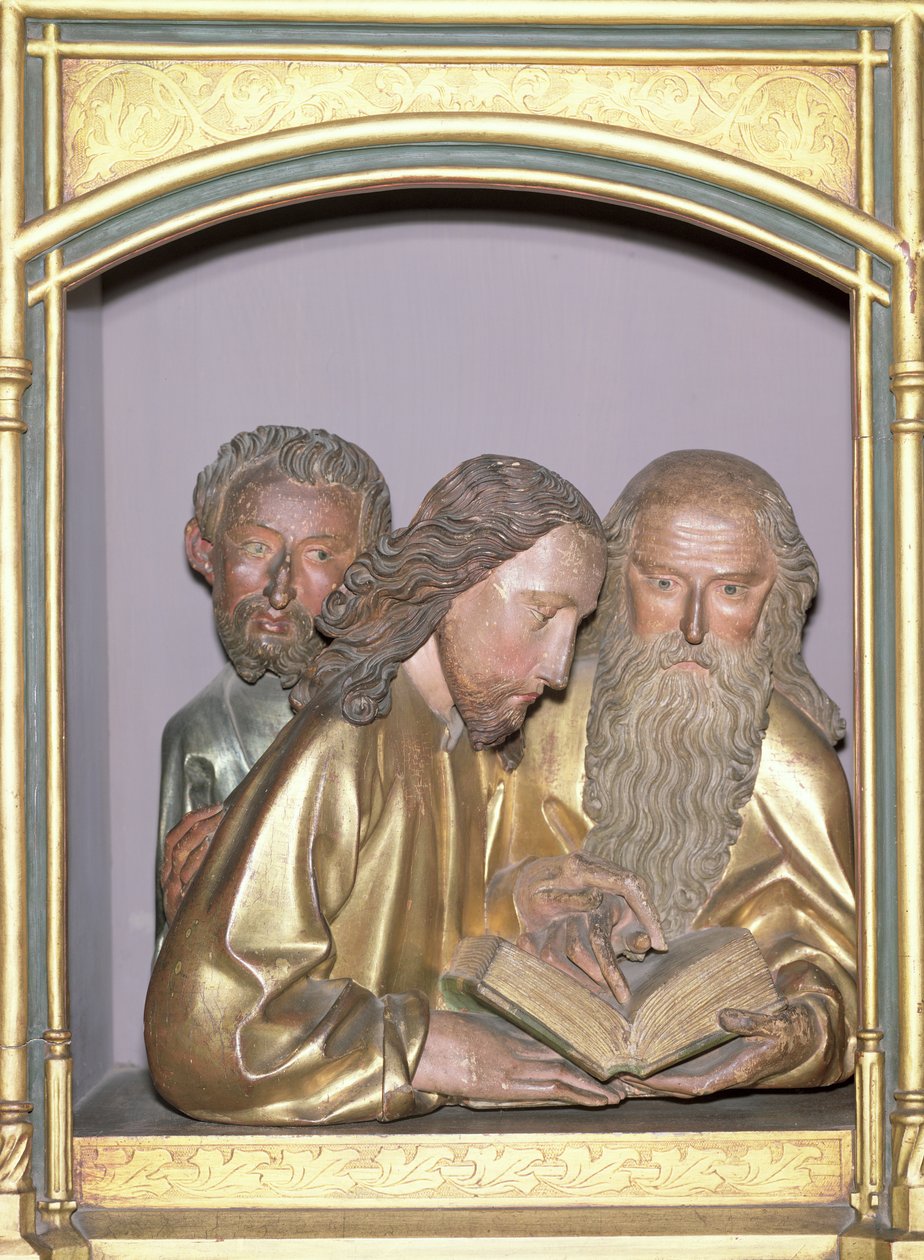 St. Jacobus de Mindere, St. Philipus en St. Barnabas, van het Isenheimer Altaarstuk, ca. 1490 door Nikolaus Hagenauer