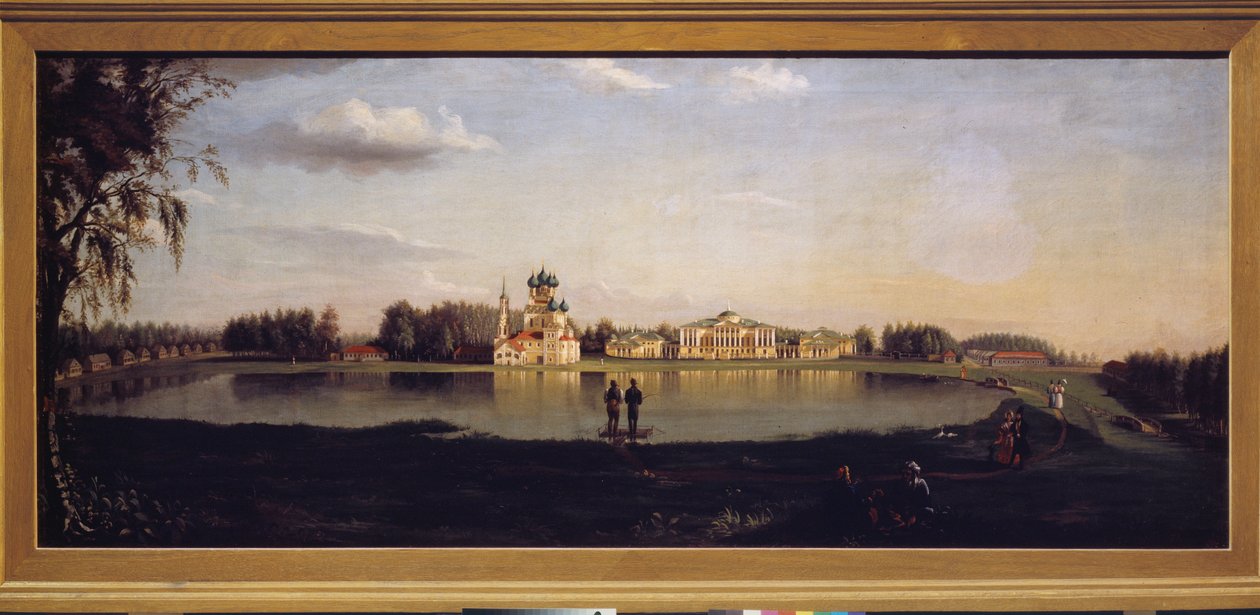 Uitzicht op het landgoed Ostankino (Moskou, Rusland) door Nikolay Ivanovich Podklyuchnikov