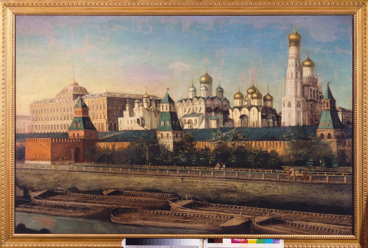 Uitzicht op het Kremlin van Moskou door Nikolay Ivanovich Podklyuchnikov