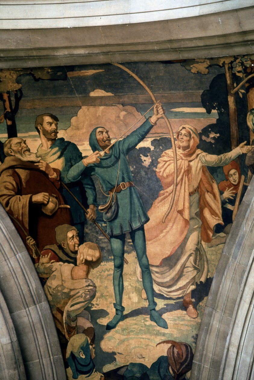 Robin Hood en zijn geliefde Mariam door Noel Denholm Davies