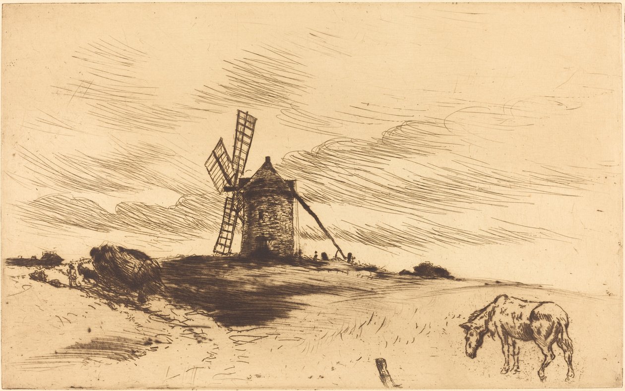 De Molen bij Saint Jacut door Norbert Goeneutte