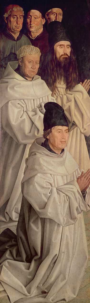 Paneel van de monniken, van het Polyptiek van St. Vincent, c.1465 door Nuno Goncalves or Gonzalvez