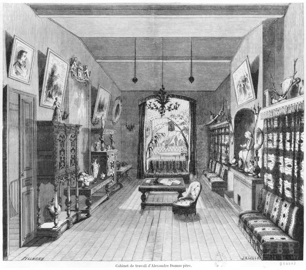Studie van Alexandre Dumas Père door Octave Edouard Jean Jahyer