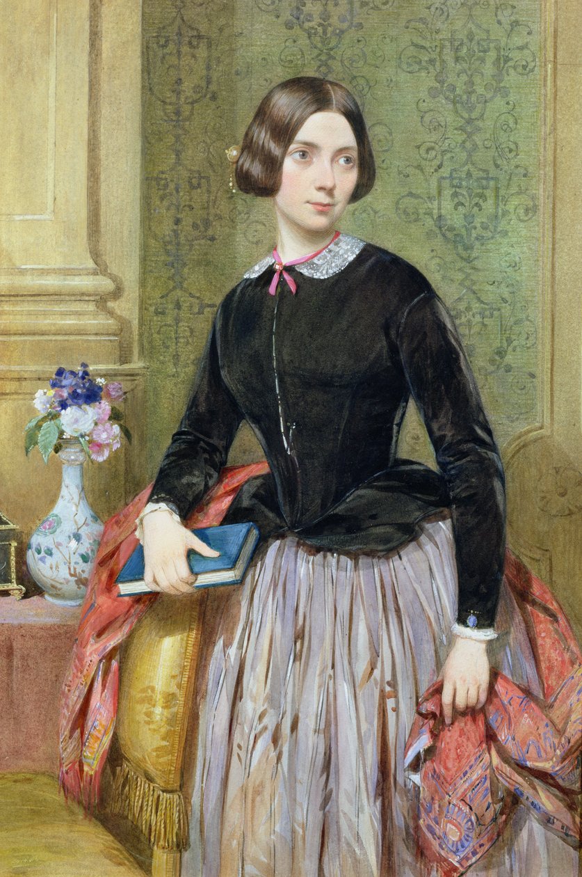 Portret van een dame door Octavius Oakley