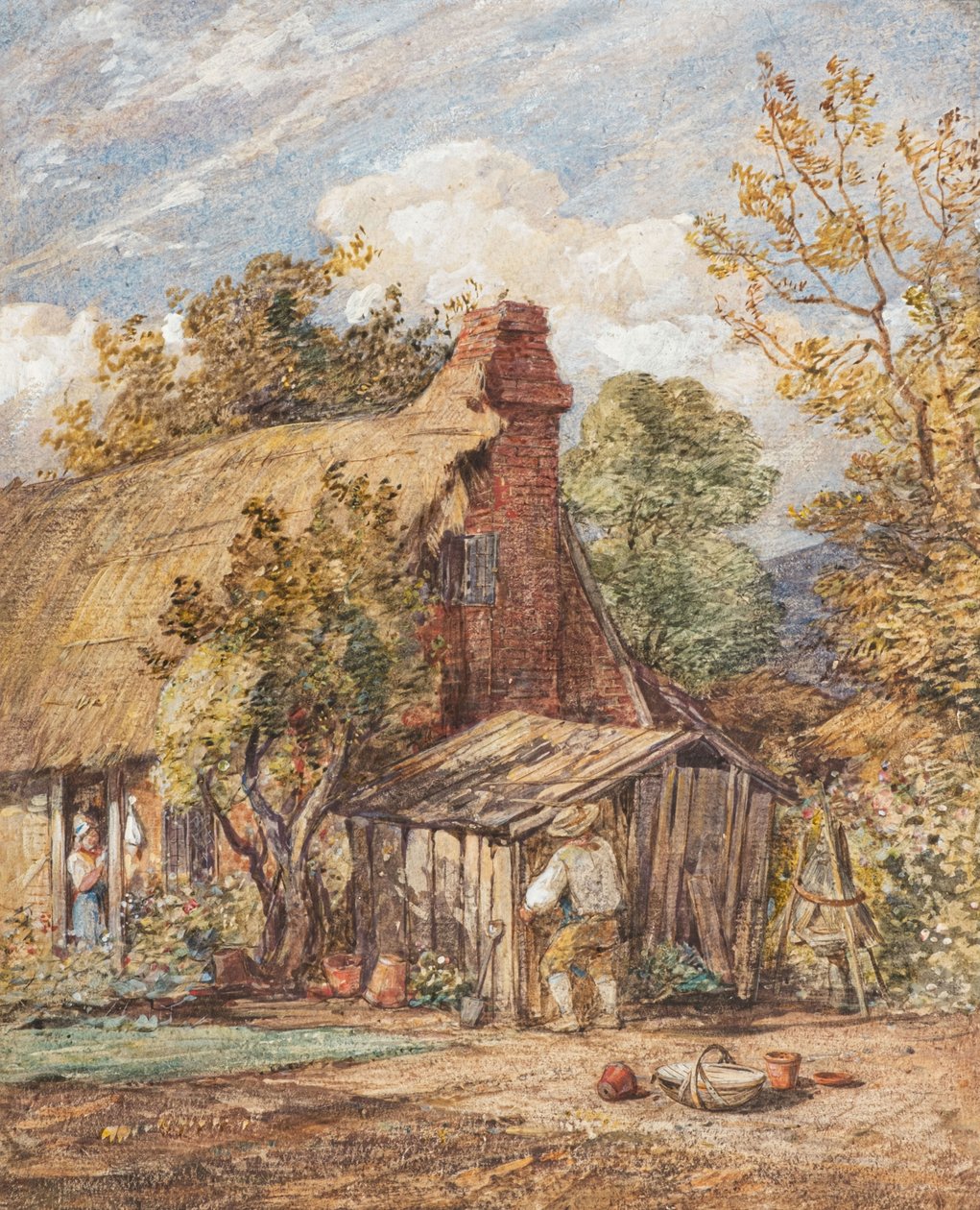 Een huisje bij Tunbridge door Octavius Oakley