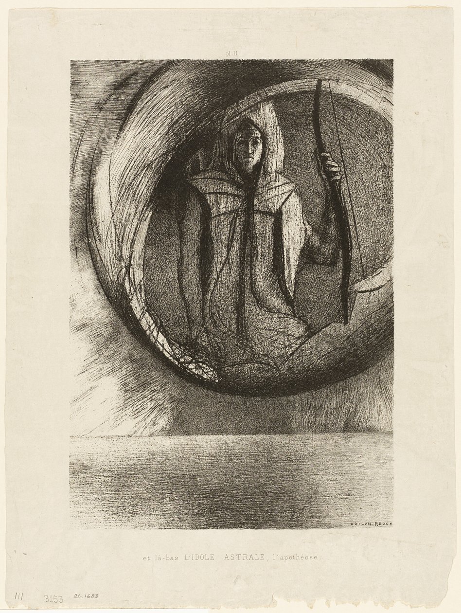 En verder, het astrale idool, de apotheose, plaat 2 van 6 door Odilon Redon