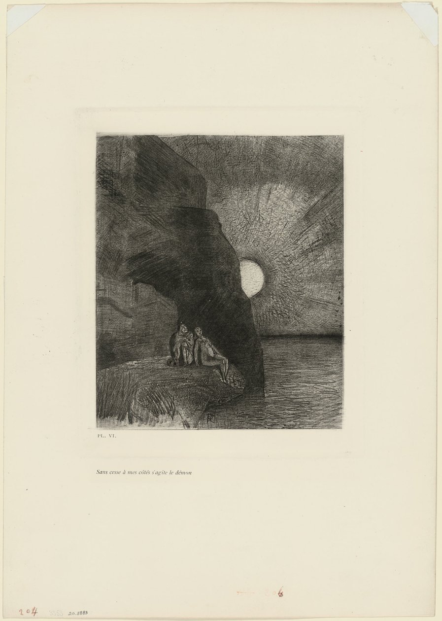 Onophoudelijk aan mijn zijde roert zich de demon, plaat 7 uit Charles Baudelaire