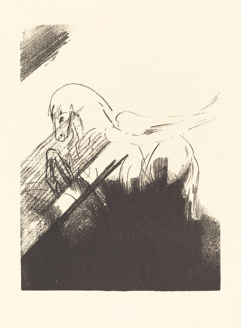 Gevleugeld paard door Odilon Redon