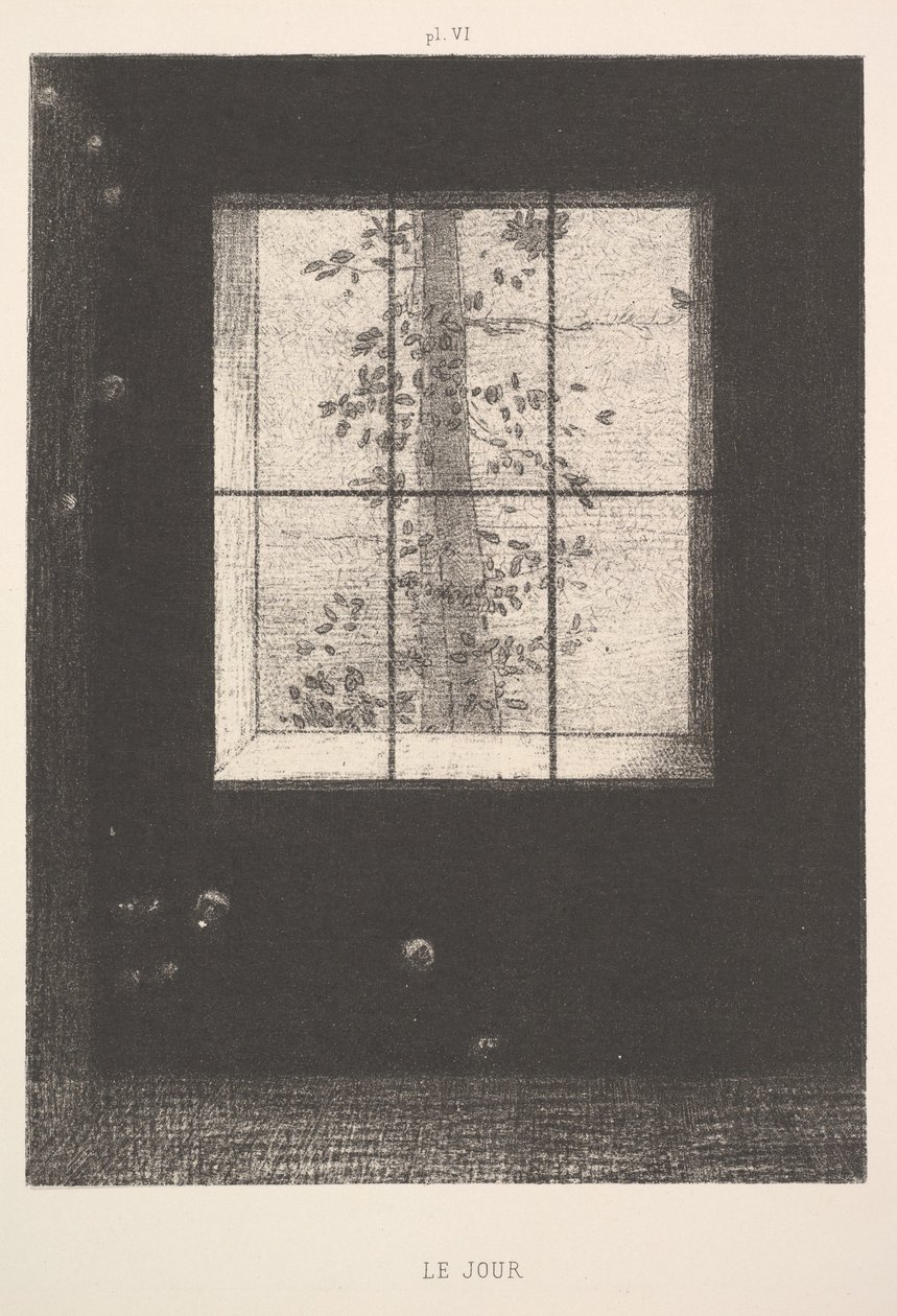 Dag Le Jour, uit de serie, Dromen Songes, plaat VI, 1891 door Odilon Redon