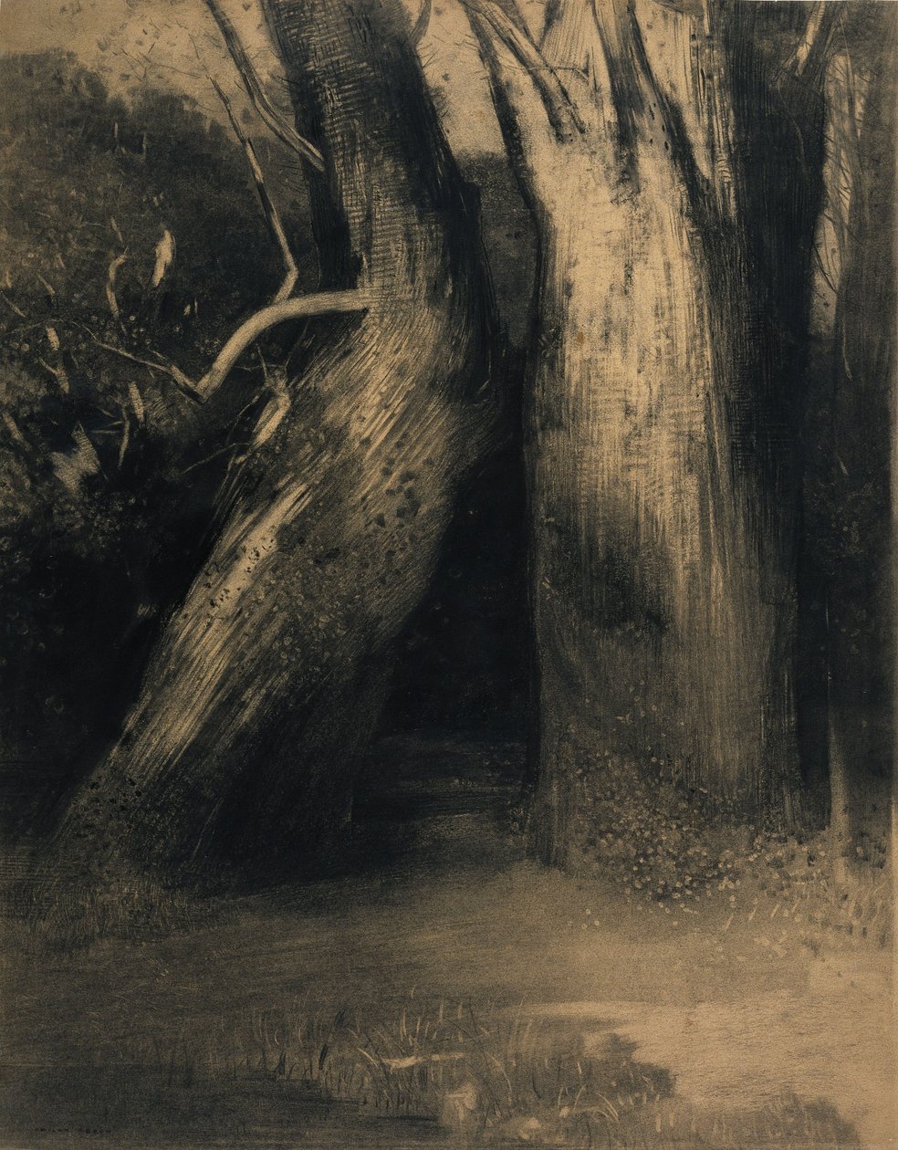 Twee bomen door Odilon Redon