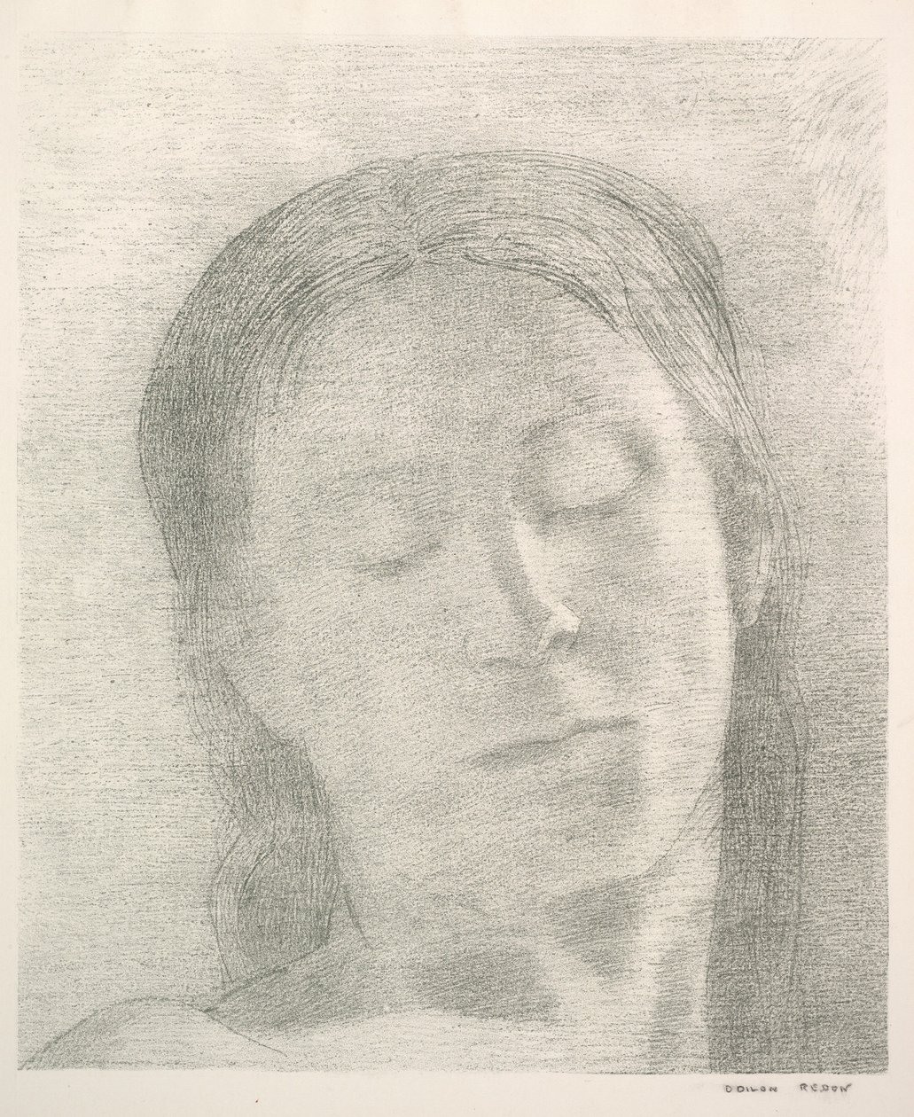 Gesloten ogen door Odilon Redon