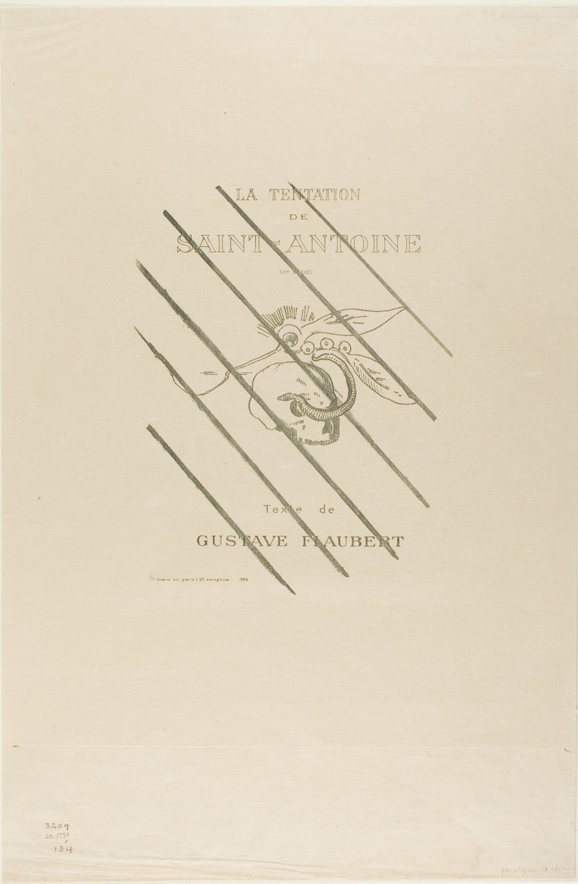 Frontispice/Titelplaat voor de Verleiding van St. Antonius door Odilon Redon
