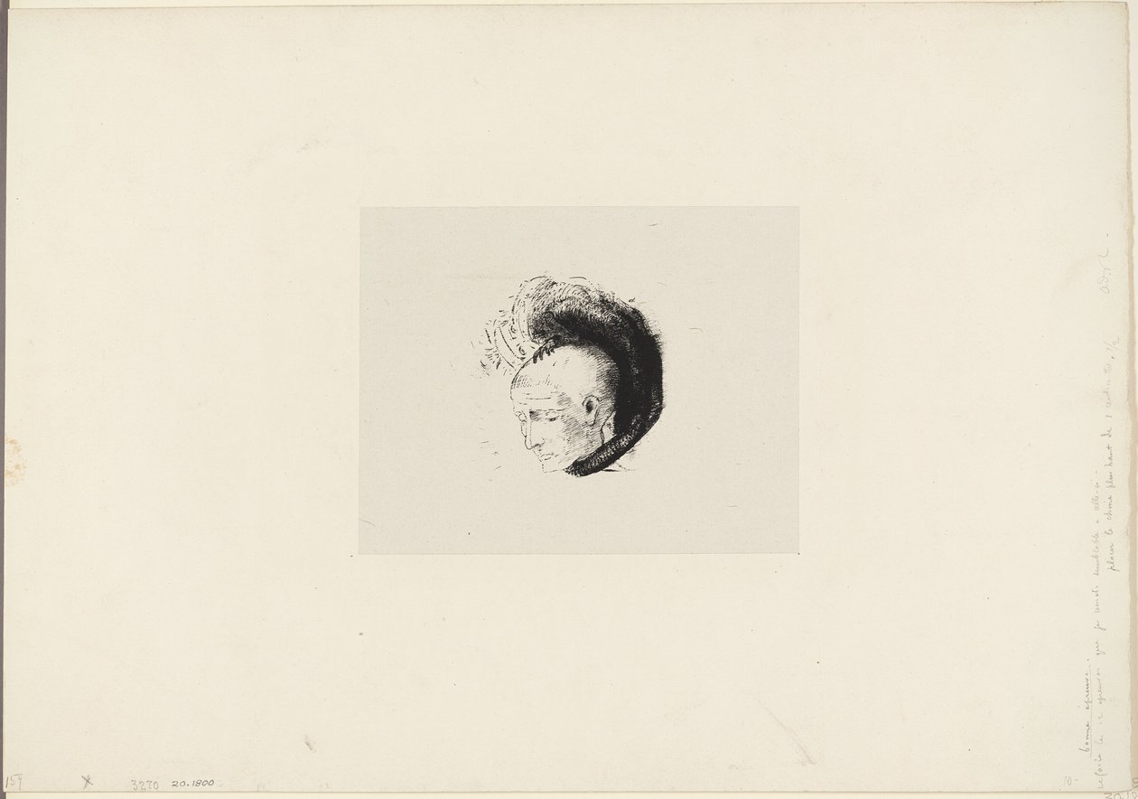 Frontispice voor Le mouvement idéaliste en peinture (De Idealistische Beweging in de Schilderkunst) door André Mellerio door Odilon Redon