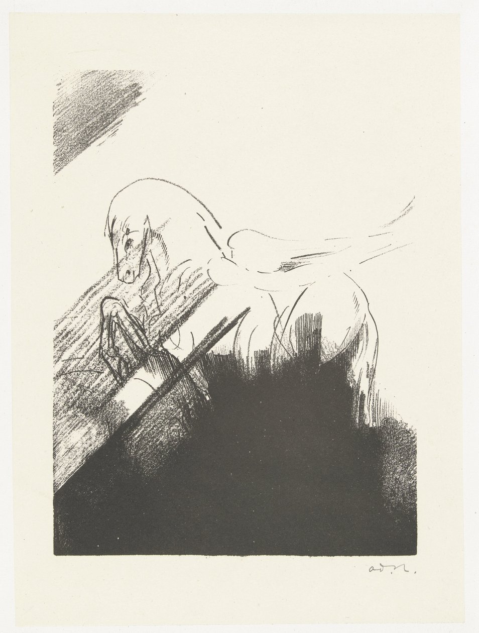 Gevleugeld paard door Odilon Redon